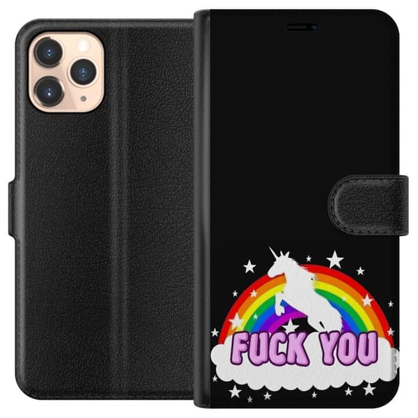 Apple iPhone 11 Pro Lompakkokotelo Yksisarvinen Sateenkaari