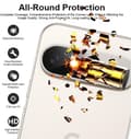 Miniatyrbild 6 av 6: 2-Pack Google Pixel 9 Kamera Linsskydd Härdat Glas 0,2mm
