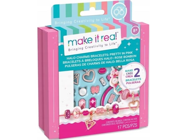 Make it real MAKE IT REAL  Bransoletek Pretty in Pink, zabawka kreatywna
