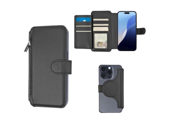 4smarts 541130, Flipetui, Apple, iPhone 14 ProUniversaliPhone 12iPhone 15iPhone 12 ProiPhone 15 ProiPhone 13iPhone 13 ProiPhone 14, Sort