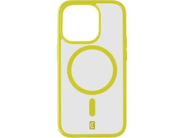 Cellularline Pop Mag, Suojus, Apple, iPhone 15 Pro, 15,5 cm (6.1"), Lime, Läpinäkyvä