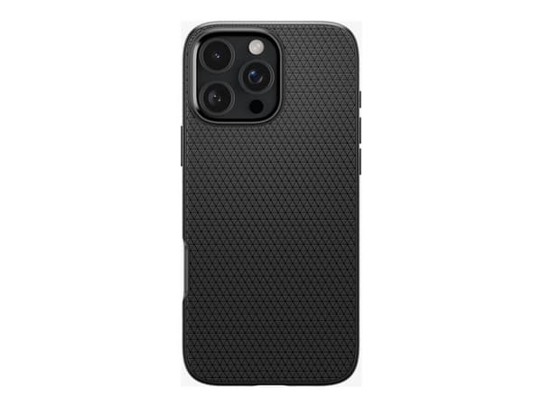 Spigen Liquid Air - Baksidedeksel for mobiltelefon - termoplast-polyuretan (TPU) - matt svart - for Apple iPhone 16 Pro Max