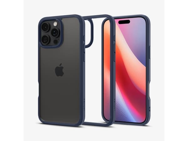 Spigen iPh 6.3in 2024 UltrHyb Navy Blue, Skydd, Apple, iPhone 16 Pro, 16 cm (6,3")