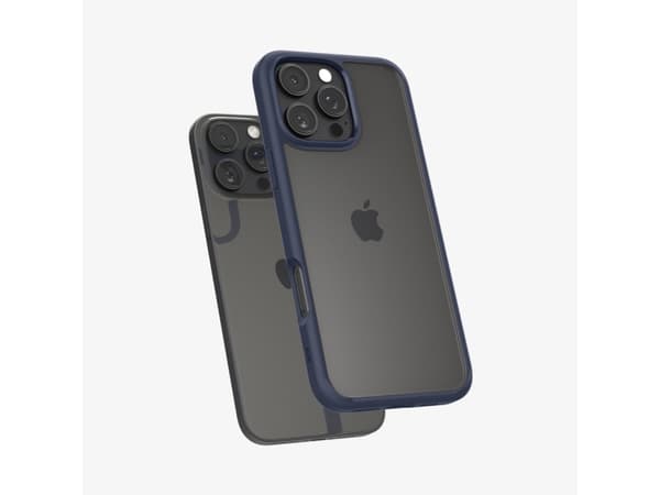 Spigen iPh 6.3in 2024 UltrHyb Navy Blue, Skydd, Apple, iPhone 16 Pro, 16 cm (6,3")