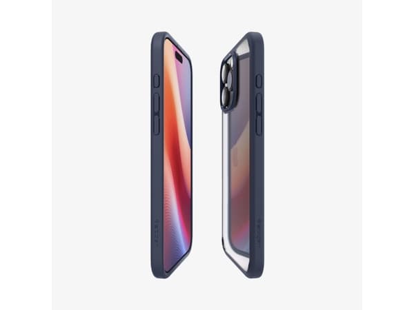 Spigen iPh 6.3in 2024 UltrHyb Navy Blue, Skydd, Apple, iPhone 16 Pro, 16 cm (6,3")