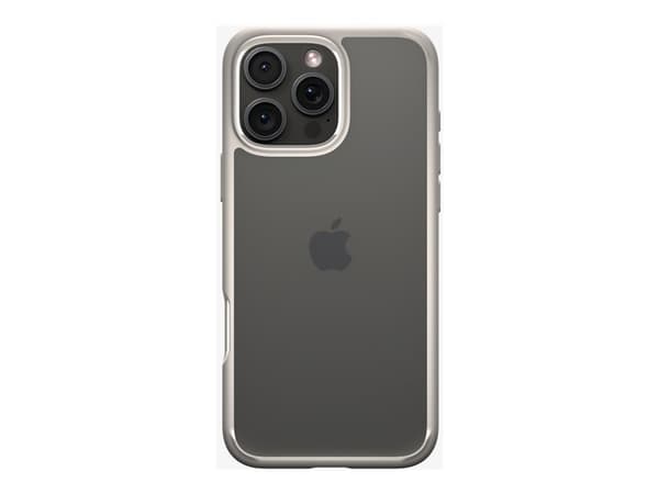 Spigen Ultra Hybrid - Baksidesskydd för mobiltelefon - polykarbonat, termoplastisk polyuretan (TPU) - naturligt titan - för Apple iPhone 16 Pro