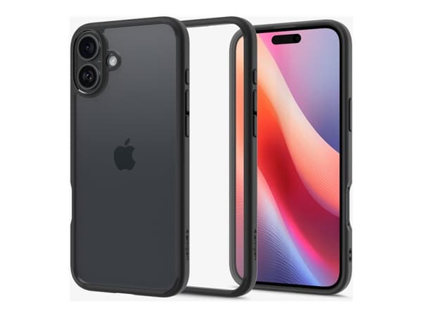 Spigen Ultra Hybrid, Cover, Apple, iPhone 16, 15.5 cm (6.1"), Black