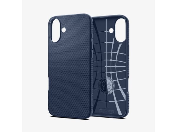 Spigen Liquid Air, skal, Apple, iPhone 16, 15,5 cm (6,1"), Marinblå