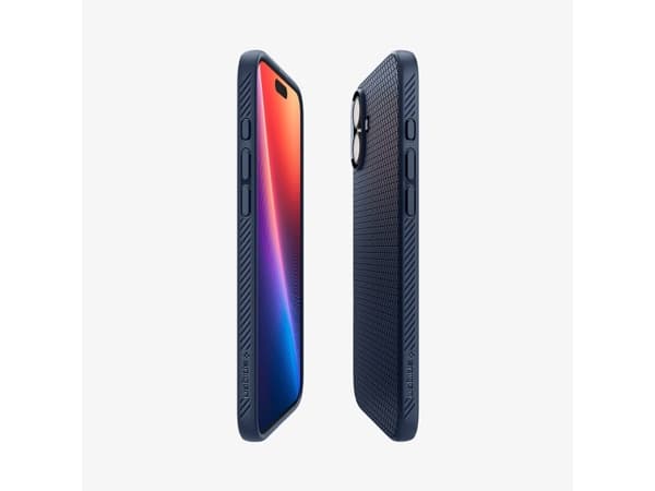 Spigen Liquid Air, skal, Apple, iPhone 16, 15,5 cm (6,1"), Marinblå