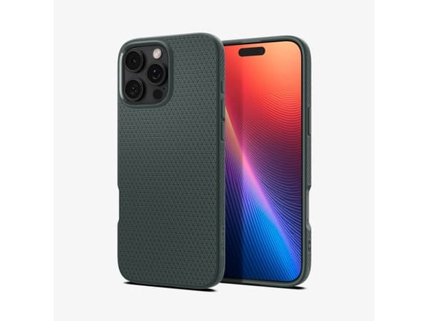 Spigen Liquid Air - Baksidesskydd för mobiltelefon - termoplastisk polyuretan (TPU) - avgrund grön - för Apple iPhone 16 Pro Max