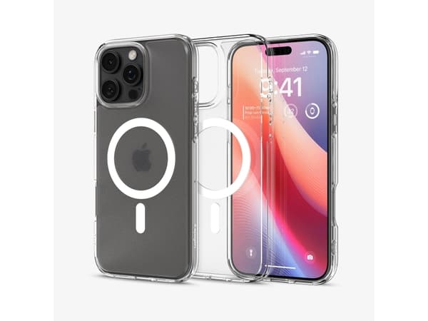 Spigen Ultra Hybrid MagFit - Baksidesskydd för mobiltelefon - MagSafe-kompatibilitet - polykarbonat, termoplastisk polyuretan (TPU) - frostklar - för