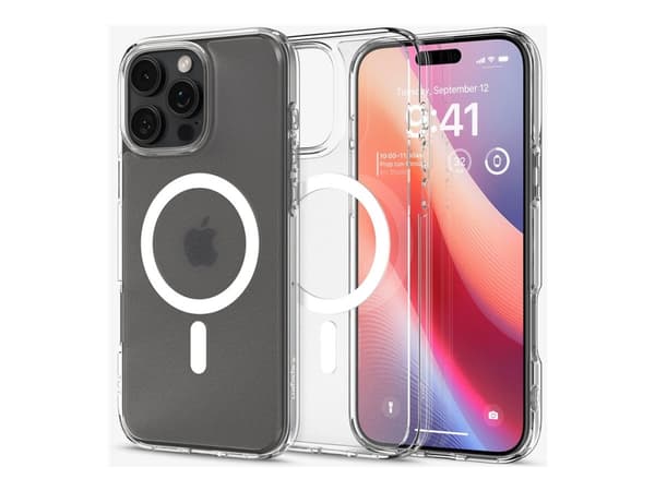 Spigen Ultra Hybrid MagFit - Baksidesskydd för mobiltelefon - MagSafe-kompatibilitet - polykarbonat, termoplastisk polyuretan (TPU) - frostklar - för