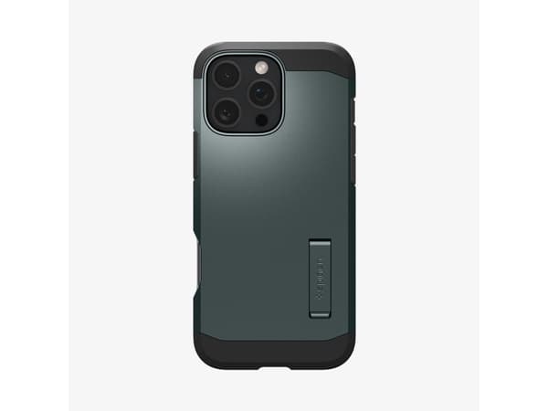 Spigen Tough Armor AI (MagFit), Omslag, Apple, iPhone 16 Pro, 16 cm (6.3"), Grön