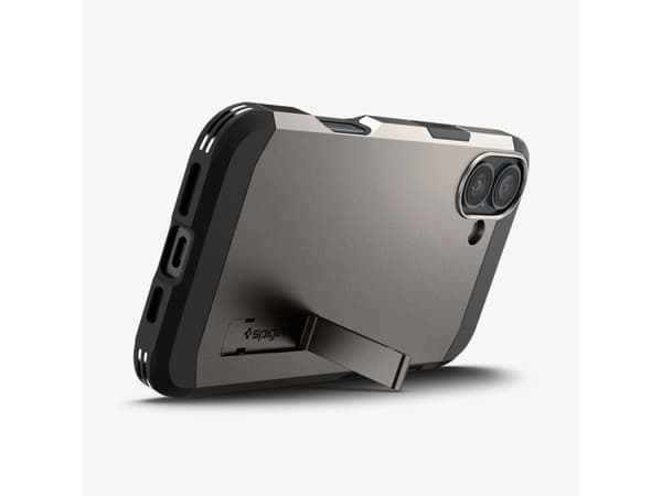 Spigen Tough Armor AI (MagFit), Omslag, Apple, iPhone 16, 15,5 cm (6.1"), Grå