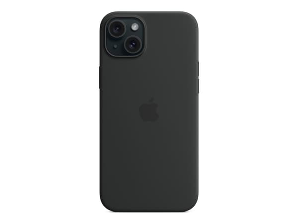 Apple - Baksidedeksel for mobiltelefon - MagSafe-samsvar - silikon - svart - for iPhone 15 Plus