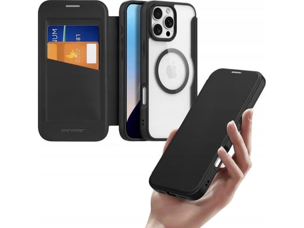 Dux Ducis Etui Dux Ducis Skin X Pro na iPhone 16 Pro Max z MagSafe i klapką - svart