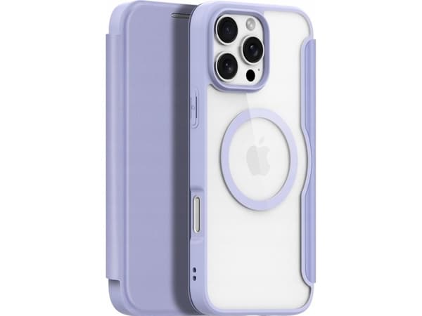 Dux Ducis Dux Ducis Skin X Pro-deksel til iPhone 16 Pro Max med MagSafe og klaff - lilla