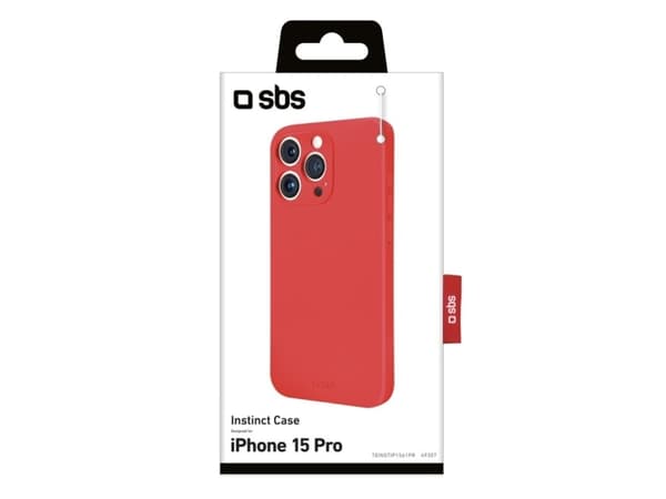 SBS TEINSTIP1561PR, Suojus, Apple, iPhone 15 Pro, 15,5 cm (6.1"), Punainen