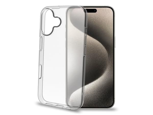Celly GELSKIN1078, Cover, Apple, iPhone 16, 15.5 cm (6.1"), Transparent