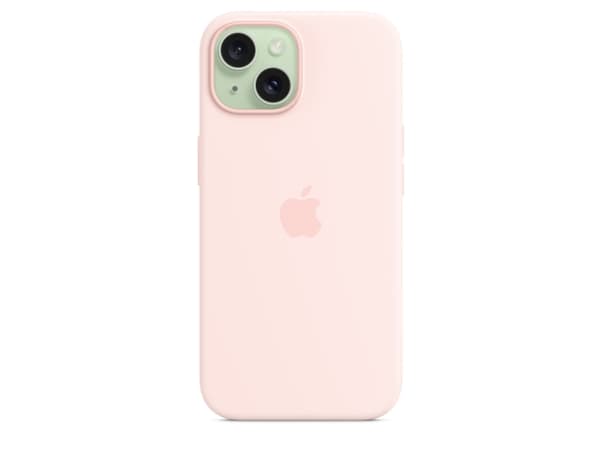 Apple - Baksidesskydd för mobiltelefon - MagSafe-kompatibilitet - silikon - Light Pink - för iPhone 15
