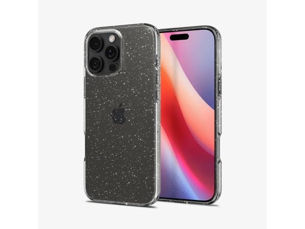 Spigen Liquid Crystal Glitter - Baksidesskydd för mobiltelefon - termoplastisk polyuretan (TPU) - kristallkvarts - för Apple iPhone 16 Pro