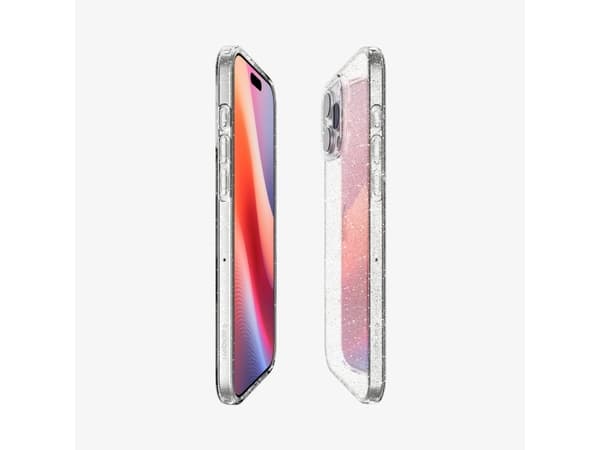 Spigen Liquid Crystal Glitter - Baksidesskydd för mobiltelefon - termoplastisk polyuretan (TPU) - kristallkvarts - för Apple iPhone 16 Pro
