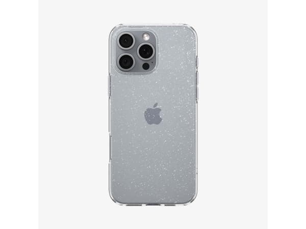 Spigen Liquid Crystal Glitter - Baksidesskydd för mobiltelefon - termoplastisk polyuretan (TPU) - kristallkvarts - för Apple iPhone 16 Pro