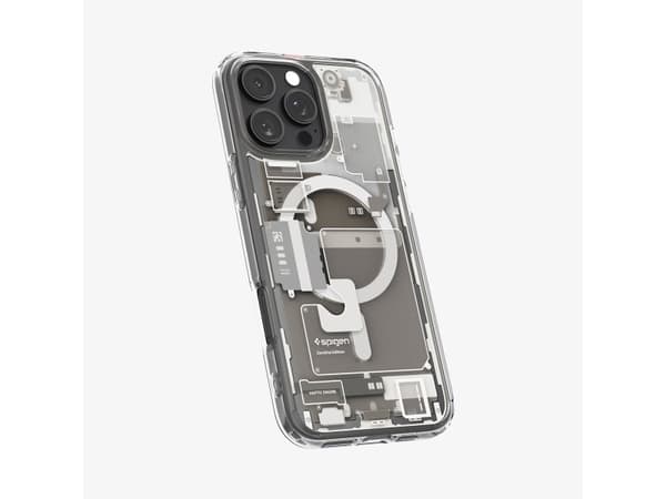 Spigen Ultra Hybrid Zero One (MagFit), Cover, Apple, iPhone 16 Pro, 16 cm (6.3"), Titanium, Transparent, White