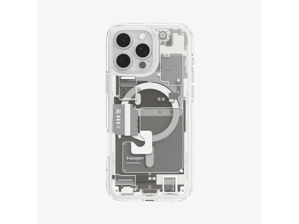 Spigen Ultra Hybrid Zero One (MagFit), Cover, Apple, iPhone 16 Pro, 16 cm (6.3"), Titanium, Transparent, White