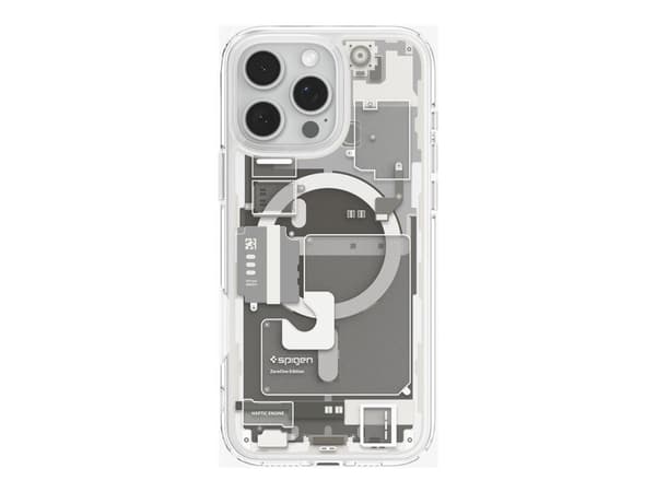 Spigen Ultra Hybrid Zero One (MagFit), Cover, Apple, iPhone 16 Pro, 16 cm (6.3"), Titanium, Transparent, White
