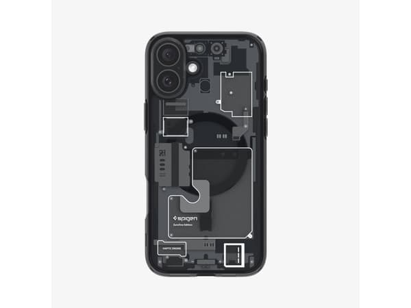 Spigen Ultra Hybrid Zero One (MagFit), Omslag, Apple, iPhone 16, 15,5 cm (6.1"), Svart, Translucent