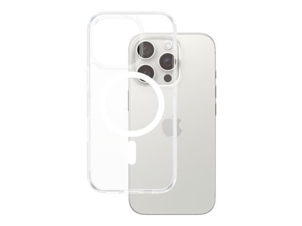 PanzerGlass HardCase - Baksidedeksel for mobiltelefon - MagSafe-samsvar - polykarbonat, termoplast-polyuretan (TPU) - gjennomsiktig, hvit - for Apple