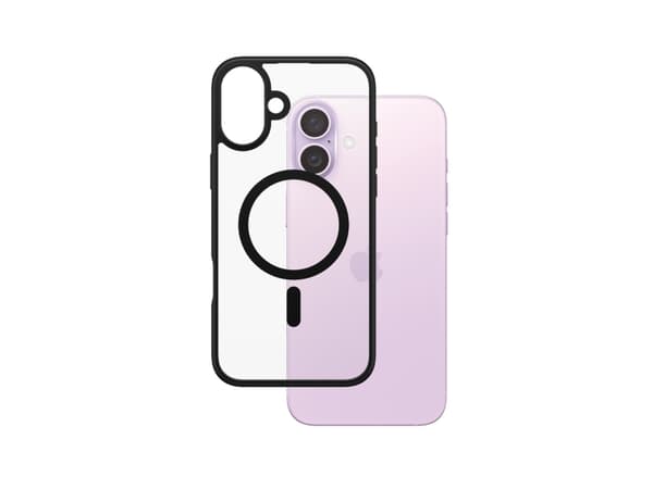 PanzerGlass HardCase - Baksidedeksel for mobiltelefon - MagSafe-samsvar - termoplast-polyuretan (TPU), polykarbonat - svart - for Apple iPhone 16 Plu