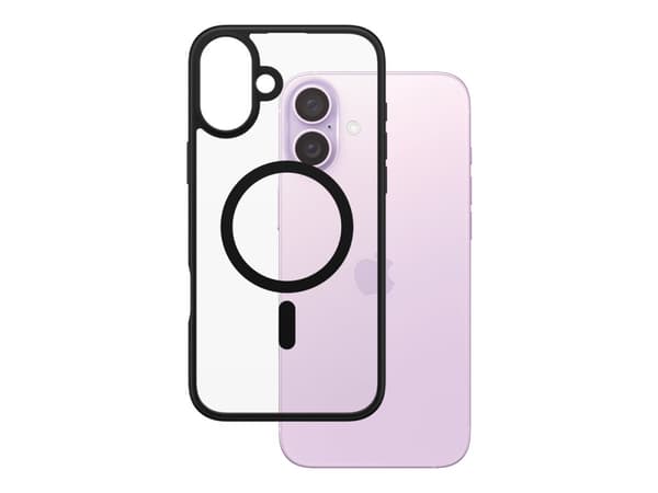 PanzerGlass HardCase - Baksidedeksel for mobiltelefon - MagSafe-samsvar - termoplast-polyuretan (TPU), polykarbonat - svart - for Apple iPhone 16 Plu