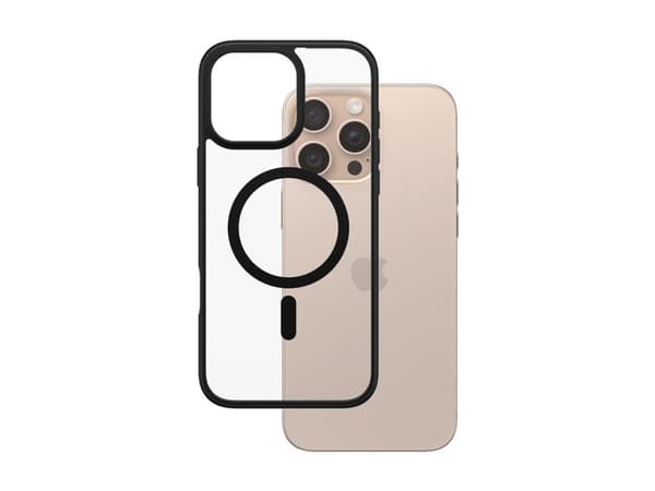 PanzerGlass HardCase - Baksidedeksel for mobiltelefon - MagSafe-samsvar - termoplast-polyuretan (TPU), polykarbonat - svart - for Apple iPhone 16 Pro