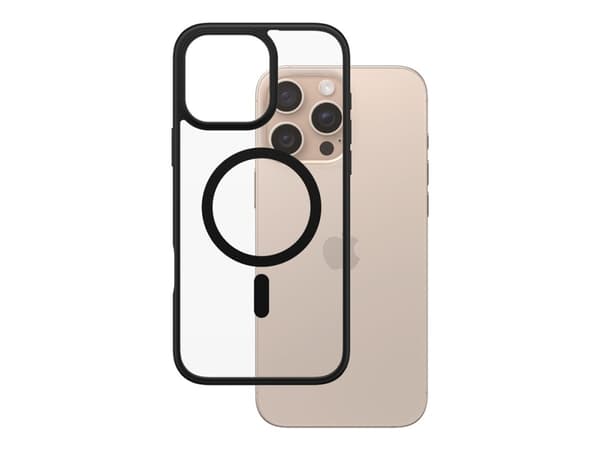 PanzerGlass HardCase - Baksidedeksel for mobiltelefon - MagSafe-samsvar - termoplast-polyuretan (TPU), polykarbonat - svart - for Apple iPhone 16 Pro