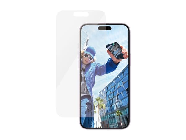 PanzerGlass - Skjermbeskyttelse for mobiltelefon - klassisk passform - glass - for Apple iPhone 15 Plus, 16 Plus