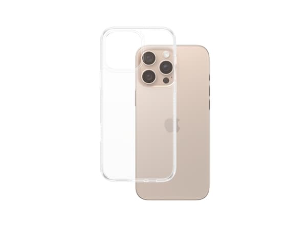 PanzerGlass HardCase - Baksidesskydd för mobiltelefon - termoplastisk polyuretan (TPU), polykarbonat - transparent - för Apple iPhone 16 Pro Max