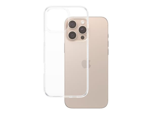 PanzerGlass HardCase - Baksidesskydd för mobiltelefon - termoplastisk polyuretan (TPU), polykarbonat - transparent - för Apple iPhone 16 Pro Max