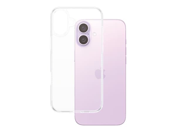 PanzerGlass HardCase - Baksidesskydd för mobiltelefon - termoplastisk polyuretan (TPU), polykarbonat - transparent - för Apple iPhone 16 Plus