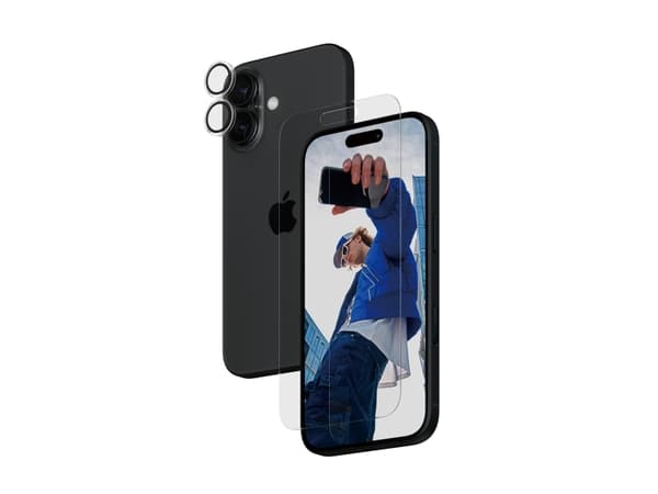PanzerGlass - 2-in-1 Protection - matkapuhelimen näytön/objektiivin suojapakkaus - lasi - Apple iPhone 16:lle