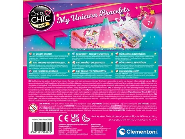 Clementoni Crazy Chic 50882, Smykkesett til å lage armbånd for barn, 7 år