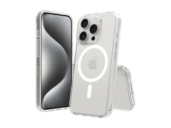 Screenor Bumper - Baksidesskydd för mobiltelefon - MagSafe-kompatibilitet - termoplastisk polyuretan (TPU), akryl - transparent - för Apple iPhone 16