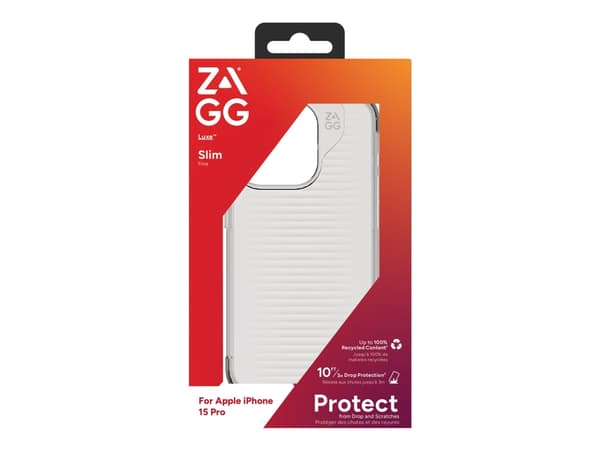 ZAGG Luxe - Baksidedeksel for mobiltelefon - blank - for Apple iPhone 15 Pro
