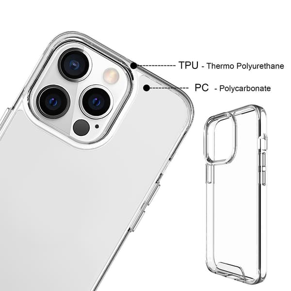 Crystal case för iPhone 16 Pro Max, Transparent