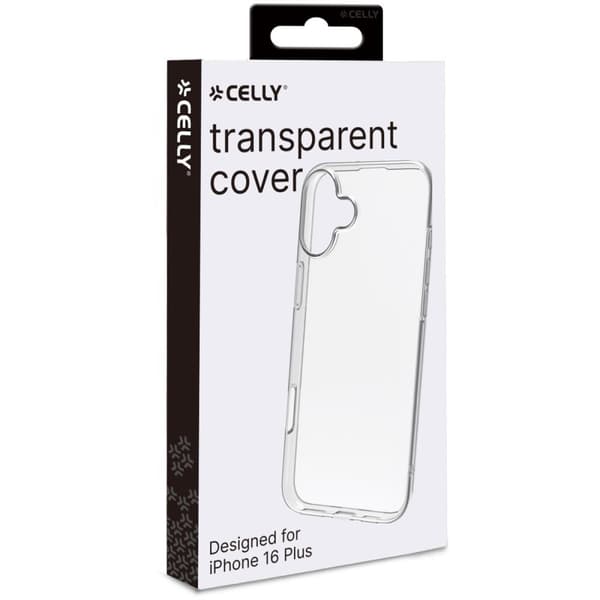 Celly Gelskin TPU Cover iPhone 16 Plus Transparent