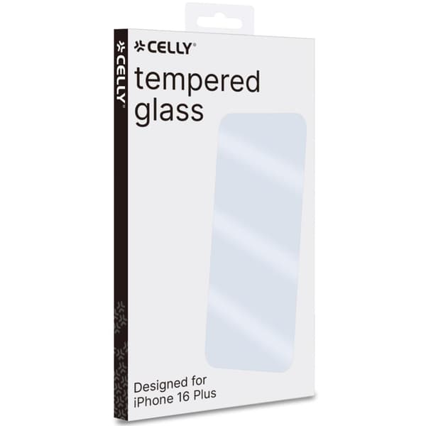 Celly Easy Skjermbeskytter i herdet glass iPhone 16 Plus