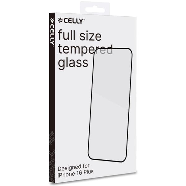 Celly Full Glass Skärmskydd Härdat glas iPhone 16 Plus