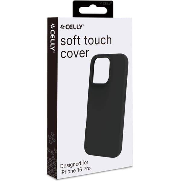 Celly Cromo Soft rubber case iPhone 16 Pro Svart