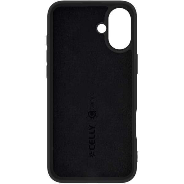 Celly Cromo Soft rubber case iPhone 16 Plus Svart